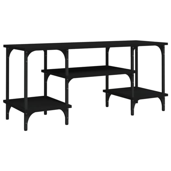 vidaXL tv-bord 102x35x45,5 cm konstrueret træ sort