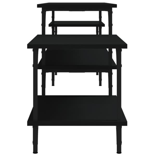 vidaXL TV-benk svart 197x35x52 cm konstruert tre