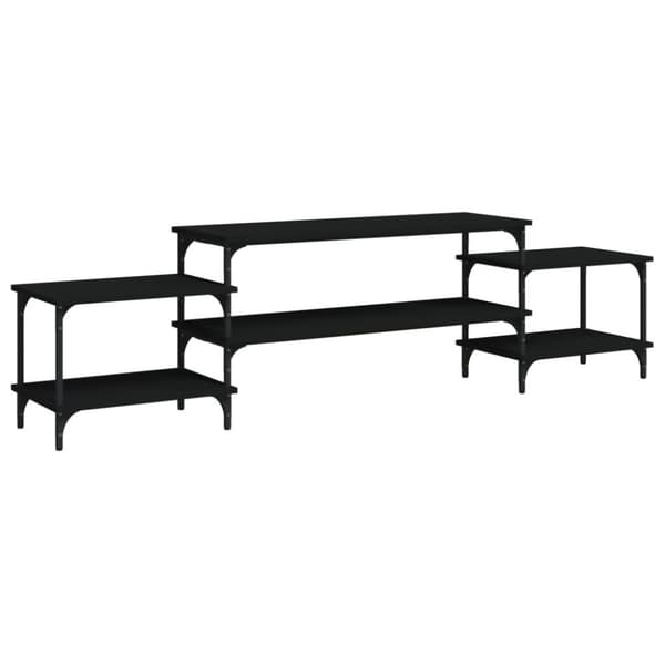 vidaXL TV-benk svart 197x35x52 cm konstruert tre