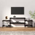Miniatyrbilde 3 av 10: vidaXL TV-benk svart 157x35x52 cm konstruert tre