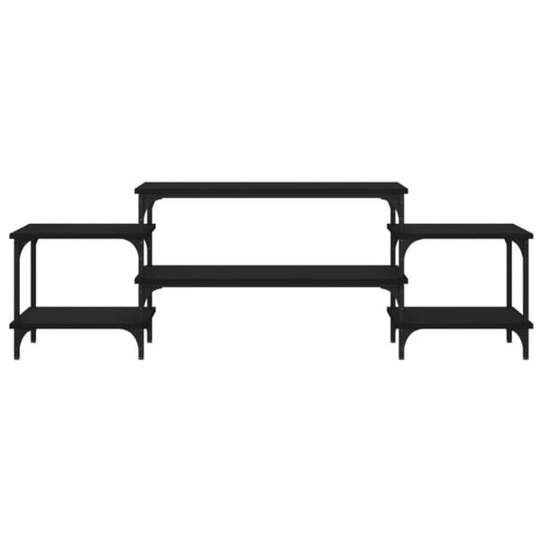 vidaXL TV-benk svart 157x35x52 cm konstruert tre