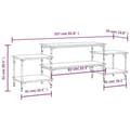 Miniatyrbilde 9 av 10: vidaXL TV-benk svart 157x35x52 cm konstruert tre