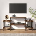 Miniatyrbilde 3 av 10: vidaXL TV-benk brun eik 117x35x52 cm konstruert tre