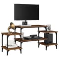 Miniatyrbilde 4 av 10: vidaXL TV-benk brun eik 117x35x52 cm konstruert tre