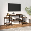 Miniatyrbilde 2 av 10: vidaXL TV-benk brun eik 117x35x52 cm konstruert tre
