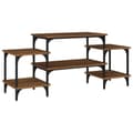 Miniatyrbilde 1 av 10: vidaXL TV-benk brun eik 117x35x52 cm konstruert tre