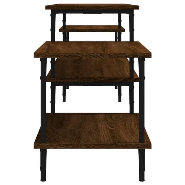 vidaXL TV-benk brun eik 197x35x52 cm konstruert tre