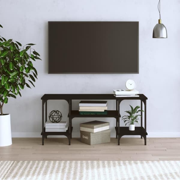 vidaXL Tv-bänk svart 102x35x45,5 cm konstruerat trä