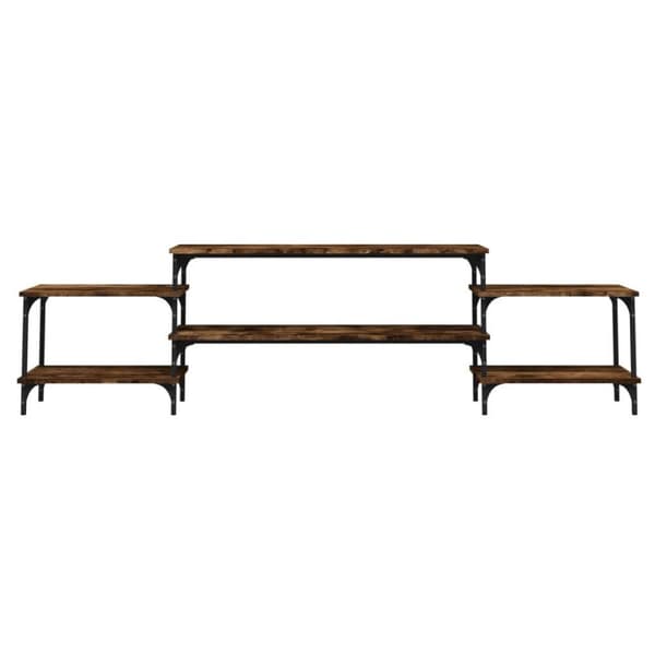 vidaXL Tv-bänk rökfärgad ek 197x35x52 cm konstruerat trä