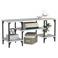 Miniatyrbilde 4 av 9: vidaXL TV-benk grå sonoma 102x35x45,5 cm konstruert tre