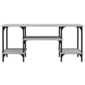 Miniatyrbilde 5 av 9: vidaXL TV-benk grå sonoma 102x35x45,5 cm konstruert tre