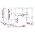 Miniatyrbilde 9 av 9: vidaXL TV-benk grå sonoma 102x35x45,5 cm konstruert tre