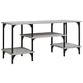 Miniatyrbilde 1 av 9: vidaXL TV-benk grå sonoma 102x35x45,5 cm konstruert tre