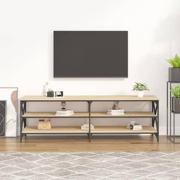 vidaXL tv-bord 160x40x50 cm konstrueret træ sonoma-eg