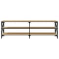 Miniatyrbillede 5 af 10: vidaXL tv-bord 160x40x50 cm konstrueret træ sonoma-eg
