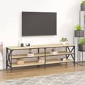 Miniatyrbillede 2 af 10: vidaXL tv-bord 160x40x50 cm konstrueret træ sonoma-eg