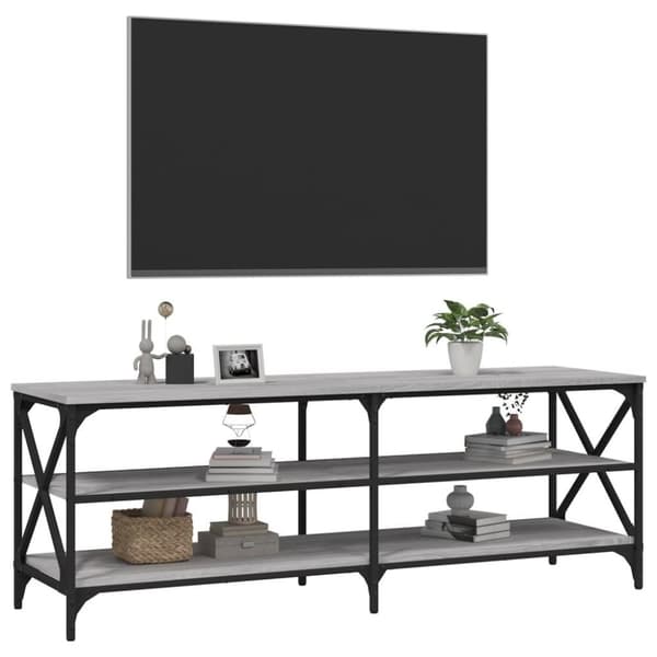 vidaXL tv-bord 140x40x50 cm konstrueret træ grå sonoma-eg