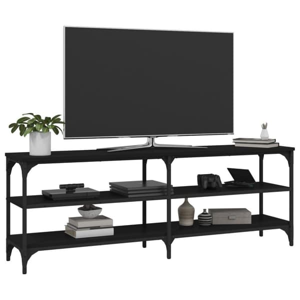 vidaXL TV-taso musta 140x30x50 cm tekninen puu