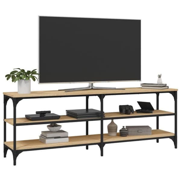 vidaXL tv-bord 140x30x50 cm konstrueret træ sonoma-eg