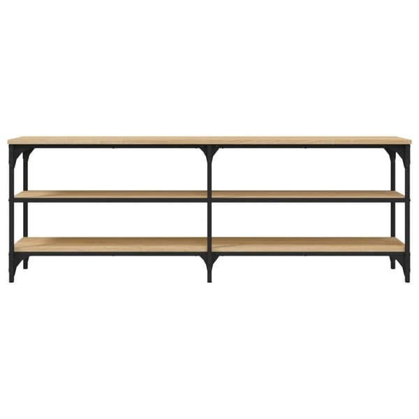 vidaXL tv-bord 140x30x50 cm konstrueret træ sonoma-eg