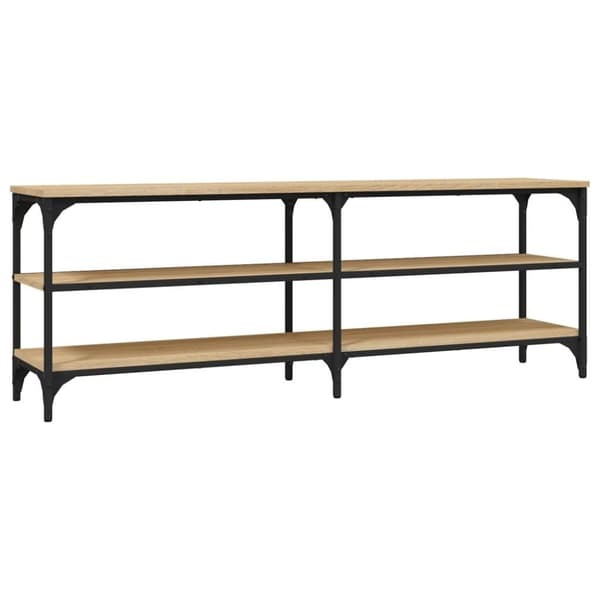 vidaXL tv-bord 140x30x50 cm konstrueret træ sonoma-eg
