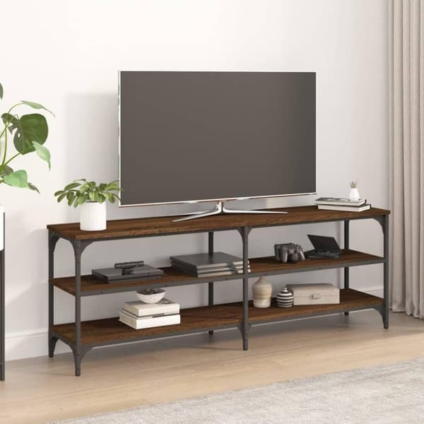 vidaXL TV-benk sonoma eik 140x30x50 cm konstruert tre