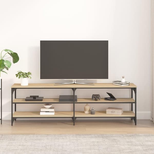 vidaXL TV-benk sonoma eik 160x30x50 cm konstruert tre