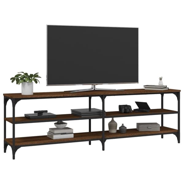 vidaXL TV-benk brun eik 160x30x50 cm konstruert tre