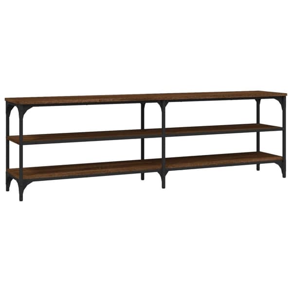 vidaXL TV-benk brun eik 160x30x50 cm konstruert tre