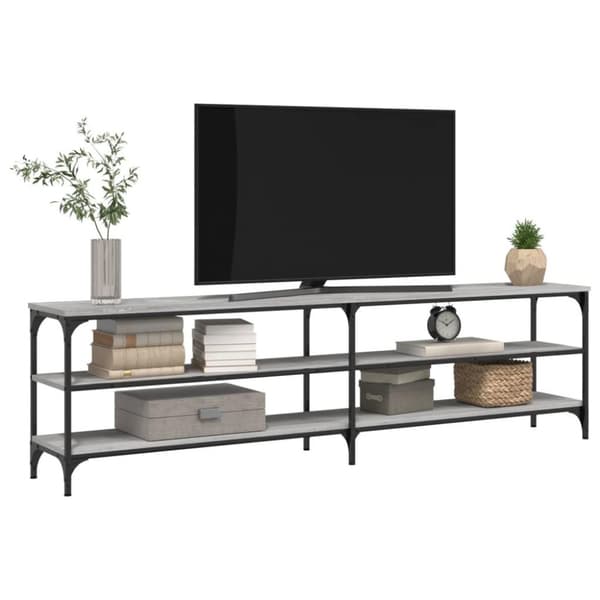 vidaXL Tv-bänk grå sonoma 180x30x50 cm konstruerat trä och metall
