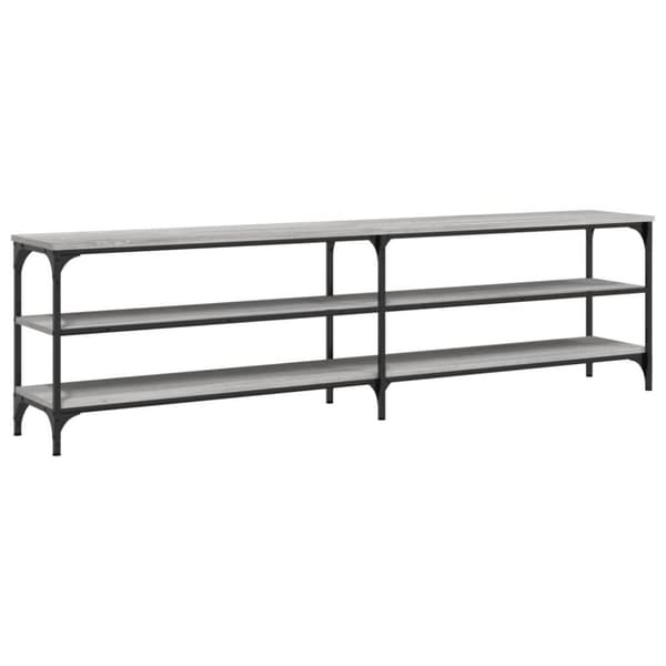 vidaXL TV-benk grå sonoma 180x30x50 cm konstruert tre og metall