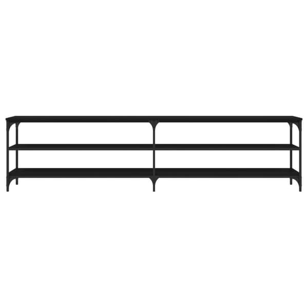 vidaXL TV-benk svart 200x30x50 cm konstruert tre og metall