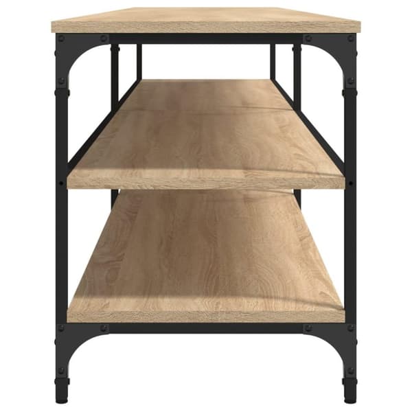 vidaXL TV-benk sonoma eik 200x30x50 cm konstruert tre og metall