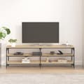 Miniatyrbillede 3 af 10: vidaXL tv-bord 160x30x50 cm konstrueret træ sonoma-eg