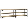 Miniatyrbillede 1 af 10: vidaXL tv-bord 160x30x50 cm konstrueret træ sonoma-eg
