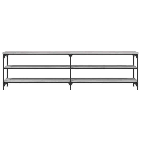 vidaXL tv-bord 180x30x50 cm konstrueret og metal træ grå sonoma-eg