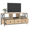 Pikkukuva 3 / 11: vidaXL TV-taso Sonoma-tammi 102x33x45 cm tekninen puu ja rauta
