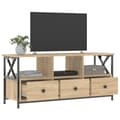 Pikkukuva 4 / 11: vidaXL TV-taso Sonoma-tammi 102x33x45 cm tekninen puu ja rauta