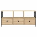 Pikkukuva 5 / 11: vidaXL TV-taso Sonoma-tammi 102x33x45 cm tekninen puu ja rauta