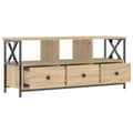 Pikkukuva 6 / 11: vidaXL TV-taso Sonoma-tammi 102x33x45 cm tekninen puu ja rauta