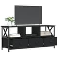 Miniatyrbillede 4 af 11: vidaXL tv-bord 102x33x45 cm konstrueret træ og jern sort