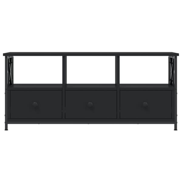 vidaXL tv-bord 102x33x45 cm konstrueret træ og jern sort