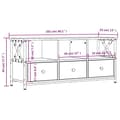 Miniatyrbillede 11 af 11: vidaXL tv-bord 102x33x45 cm konstrueret træ og jern sort