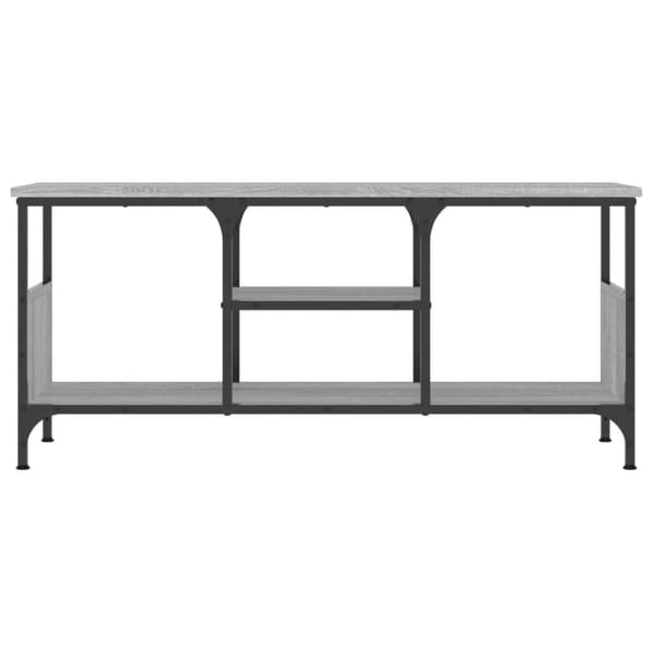 vidaXL TV-benk grå sonoma 100x35x45 cm konstruert tre og jern