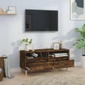 Miniatyrbillede 3 af 10: vidaXL tv-bord 100x34,5x44,5 cm konstrueret træ røget egetræsfarve