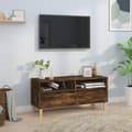 Miniatyrbillede 2 af 10: vidaXL tv-bord 100x34,5x44,5 cm konstrueret træ røget egetræsfarve