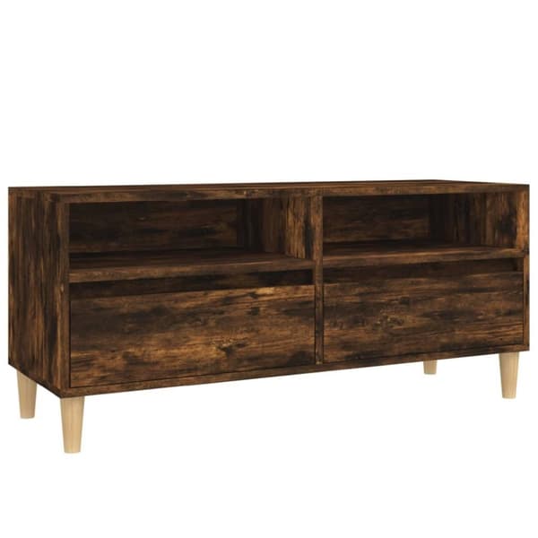 vidaXL tv-bord 100x34,5x44,5 cm konstrueret træ røget egetræsfarve