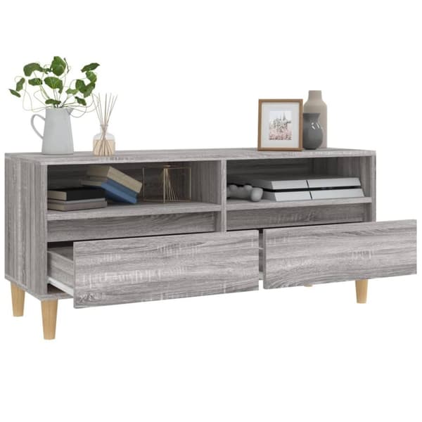 vidaXL TV-taso harmaa Sonoma 100x34,5x44,5 cm tekninen puu