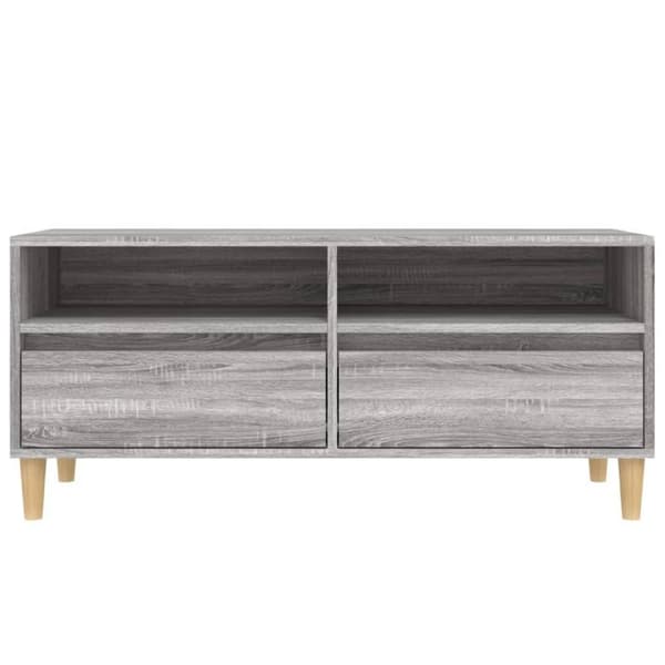 vidaXL TV-taso harmaa Sonoma 100x34,5x44,5 cm tekninen puu