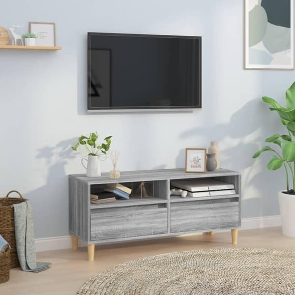 vidaXL TV-taso harmaa Sonoma 100x34,5x44,5 cm tekninen puu
